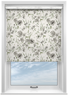 Watercolour Floral, Owl Grey - Roller Blind